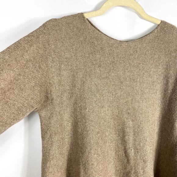 Lauren Manoogian Flare Sweater Tan Pullover Alpaca Yak Long Sleeve‎ Sz 1 / XS-S - Picture 4 of 8